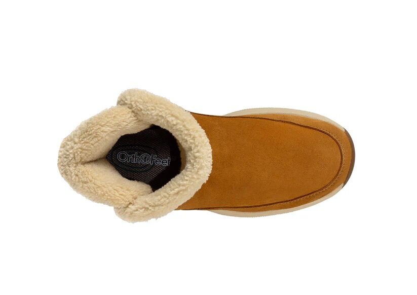 OrthOFeet Dames Hands-Free Instap Boot Bliss Camel