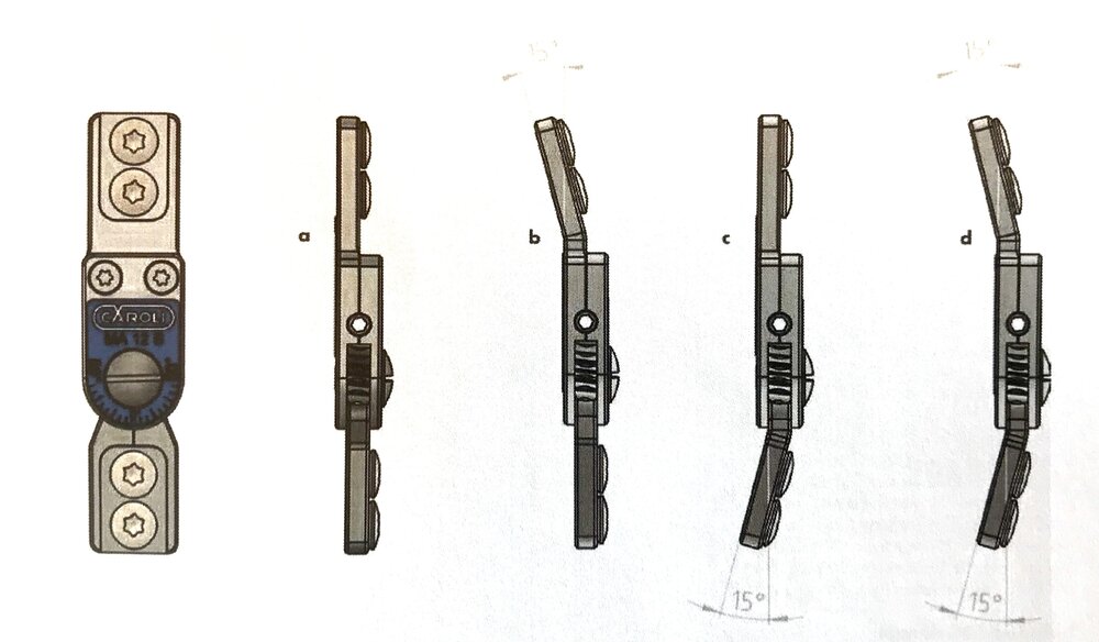 Caroli Quengelscharnier MA12 & MA15