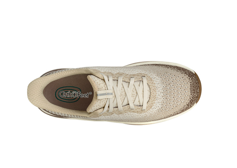 OrthOFeet Dames Hands-Free Instap Sneaker Nira Nutmeg