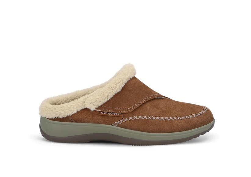 OrthOFeet Dames Slipper Charlotte Brown