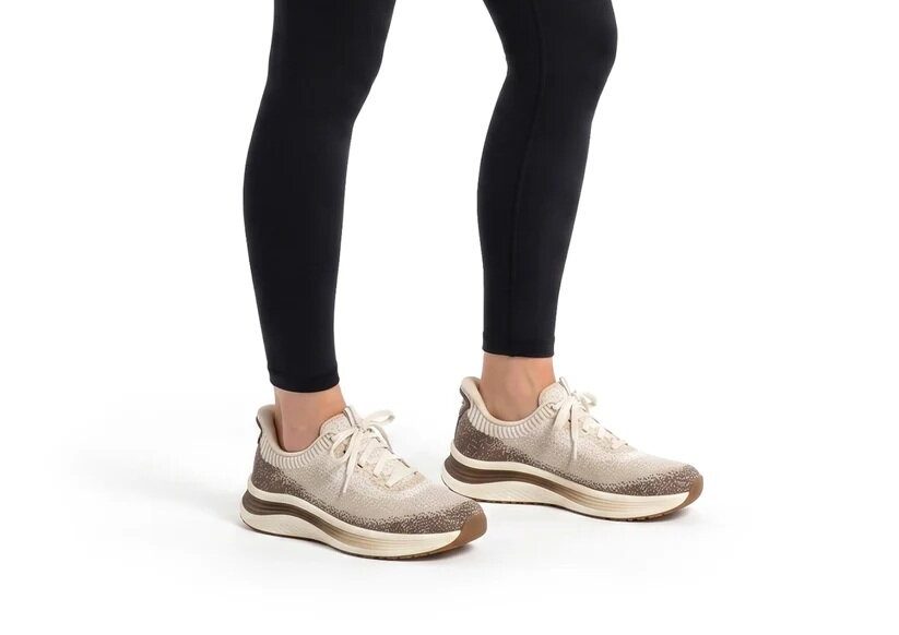 OrthOFeet Dames Hands-Free Instap Sneaker Nira Nutmeg