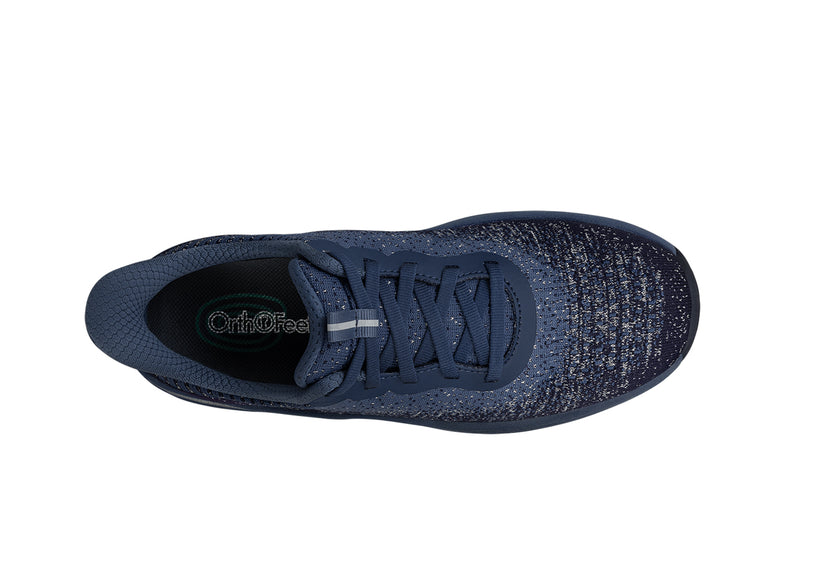 OrthOFeet Dames Hands-Free Instap Sneaker Nira Blue/Silver